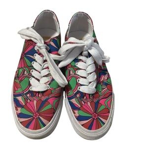 Twiggy London Mod 70 Sneakers  Womens US Size 90 Groovy 70's Inspo Pink Artsy